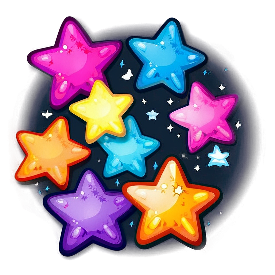 Colorful Cartoon Star Png Eon