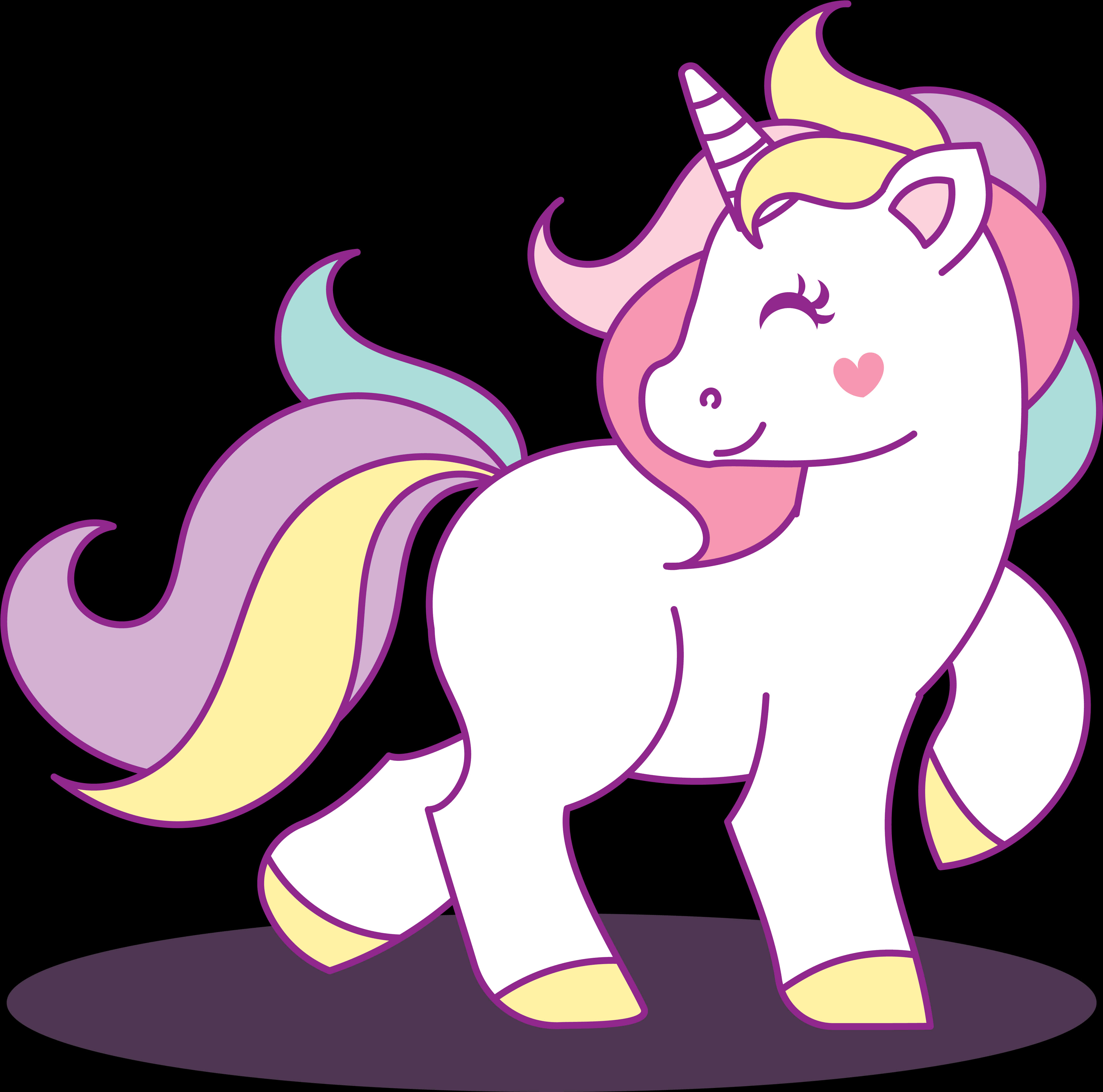 Colorful Cartoon Unicorn