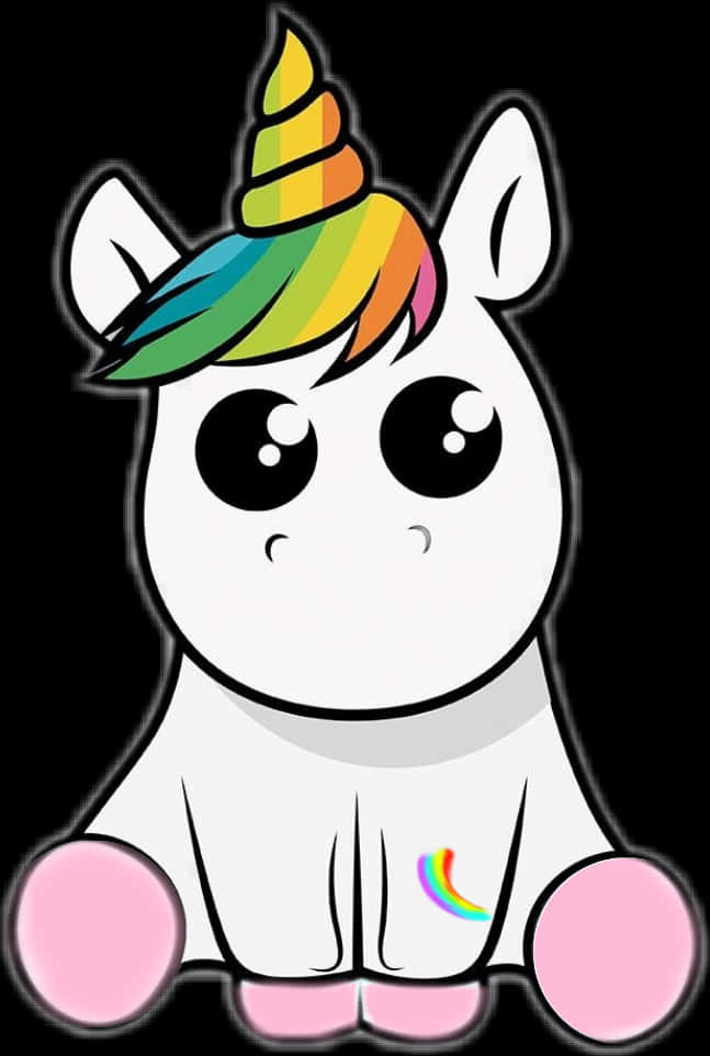 Colorful Cartoon Unicorn Graphic