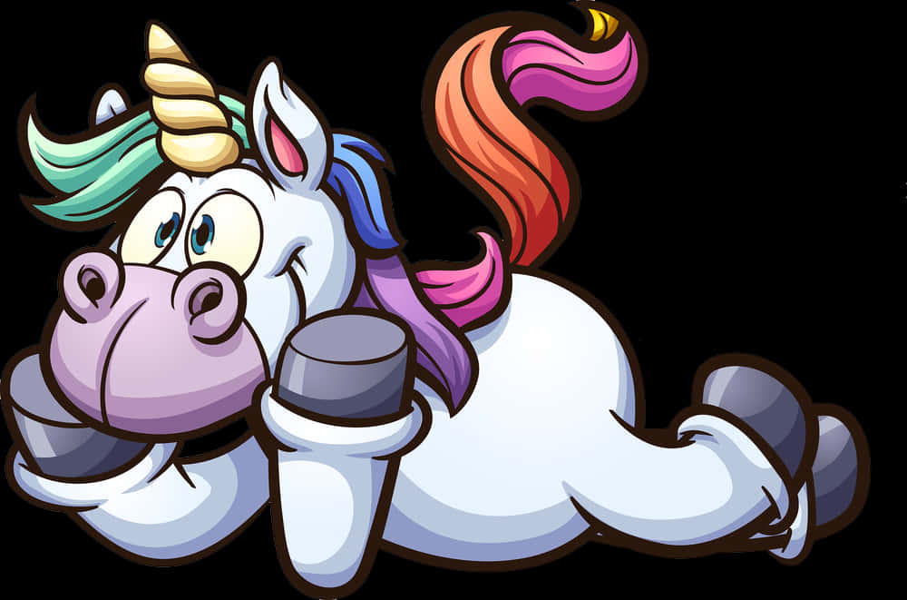 Colorful Cartoon Unicorn