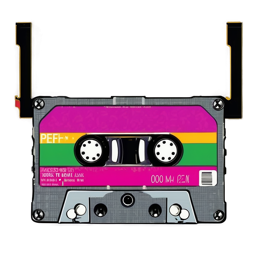 Colorful Cassette Tape Png 97