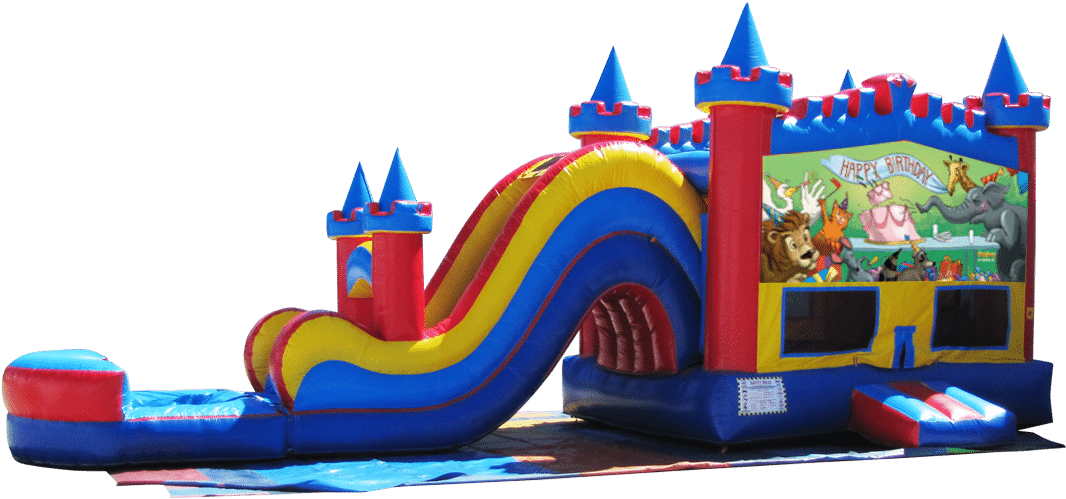 Colorful Castle Bounce Housewith Slide