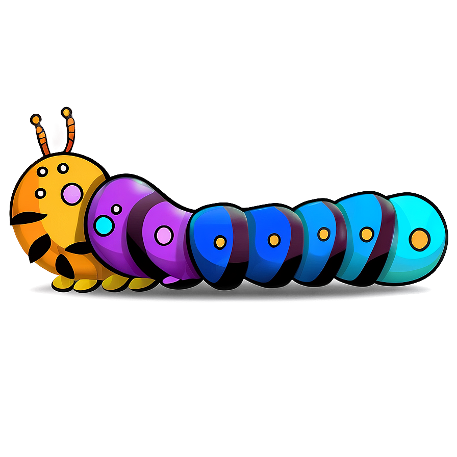 Colorful Caterpillar Illustration Png 24