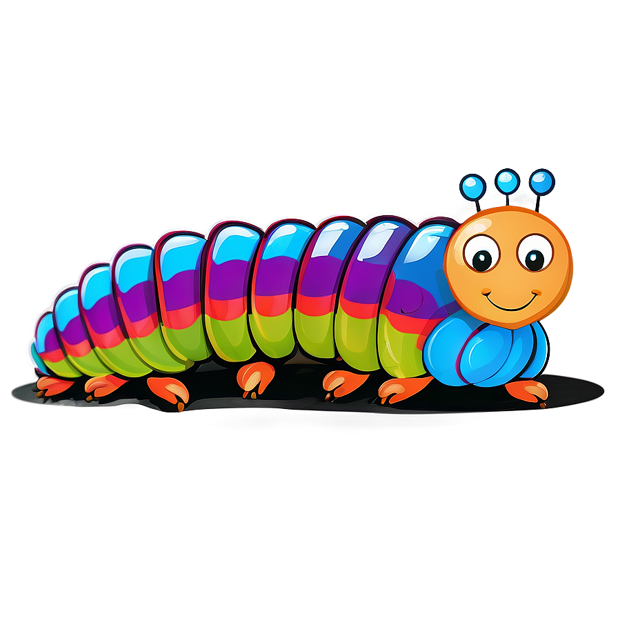 Colorful Caterpillar Illustration Png Sky