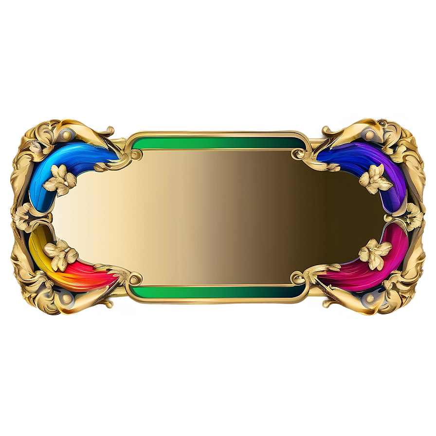 Colorful Certificate Frame Png Qqp