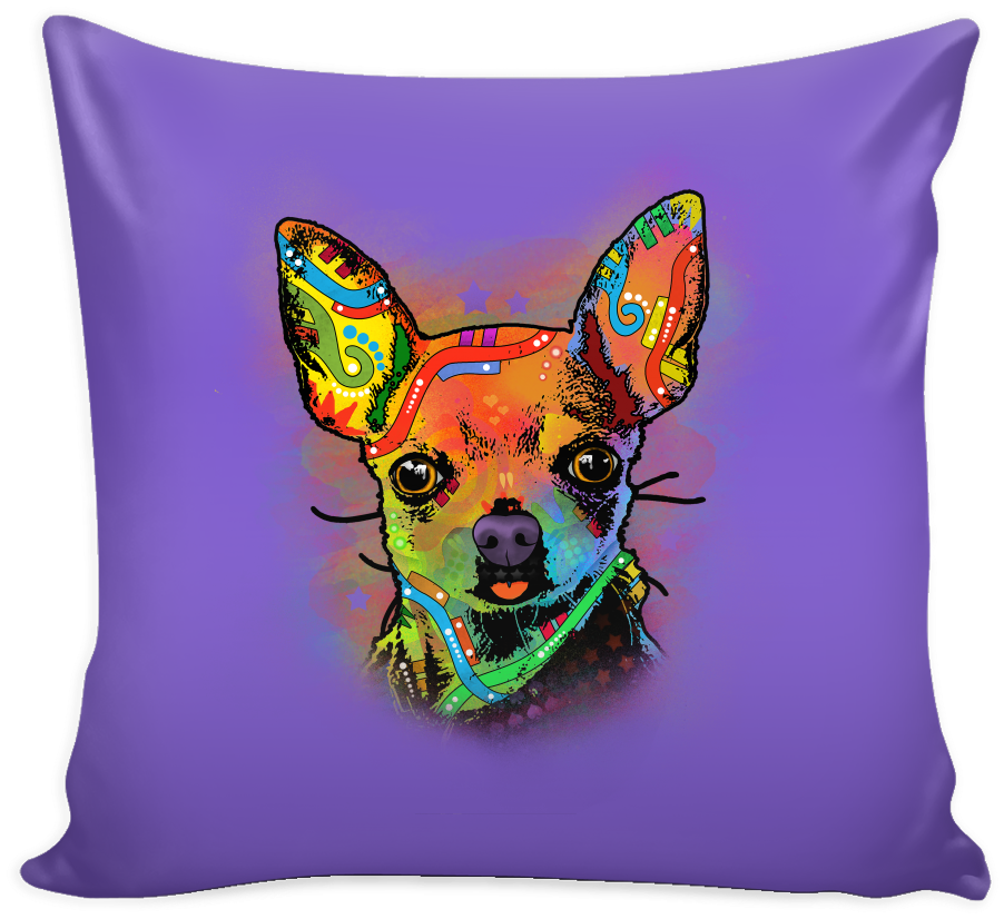 Colorful Chihuahua Cushion Art