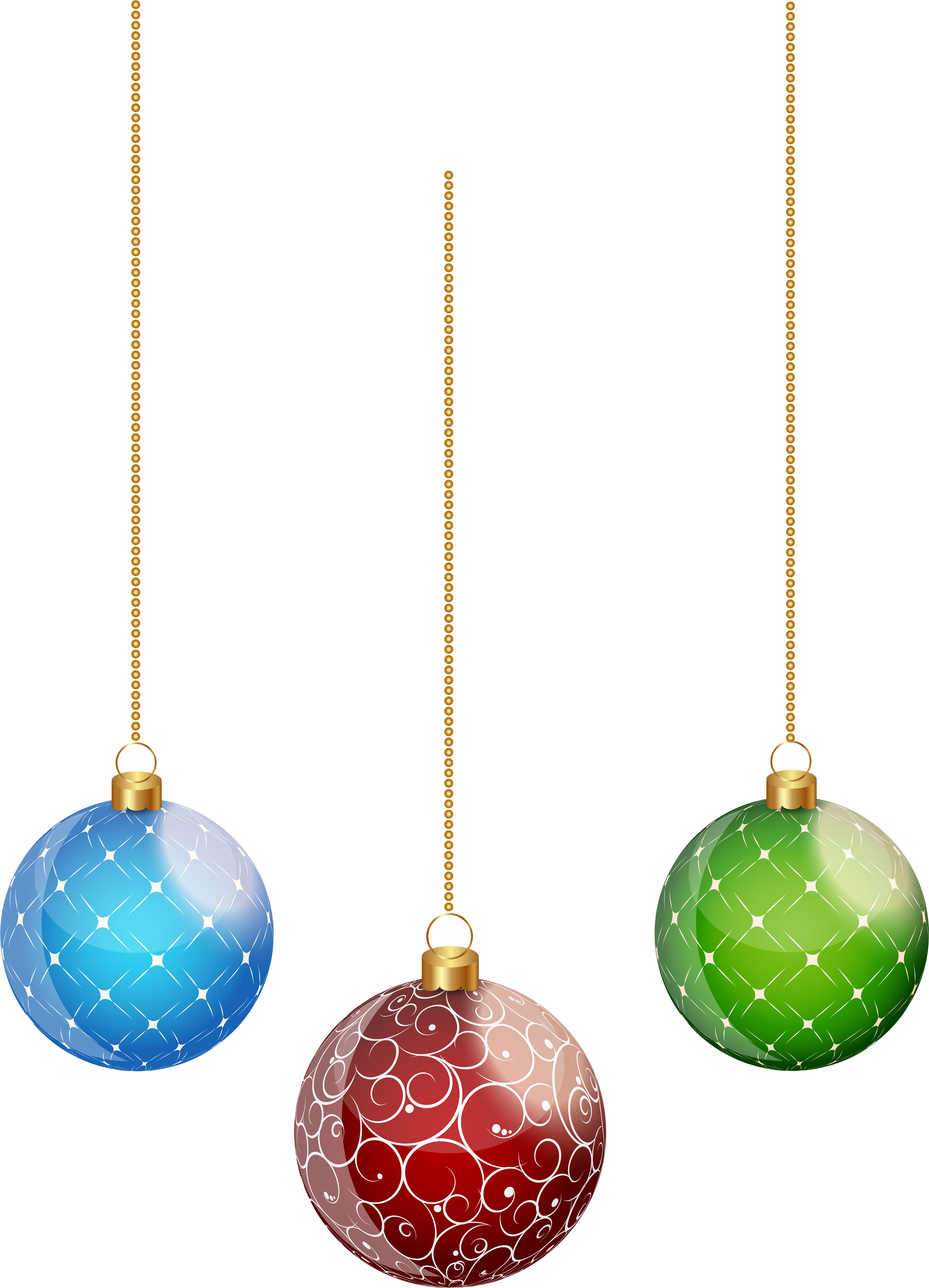 Colorful Christmas Balls Hanging