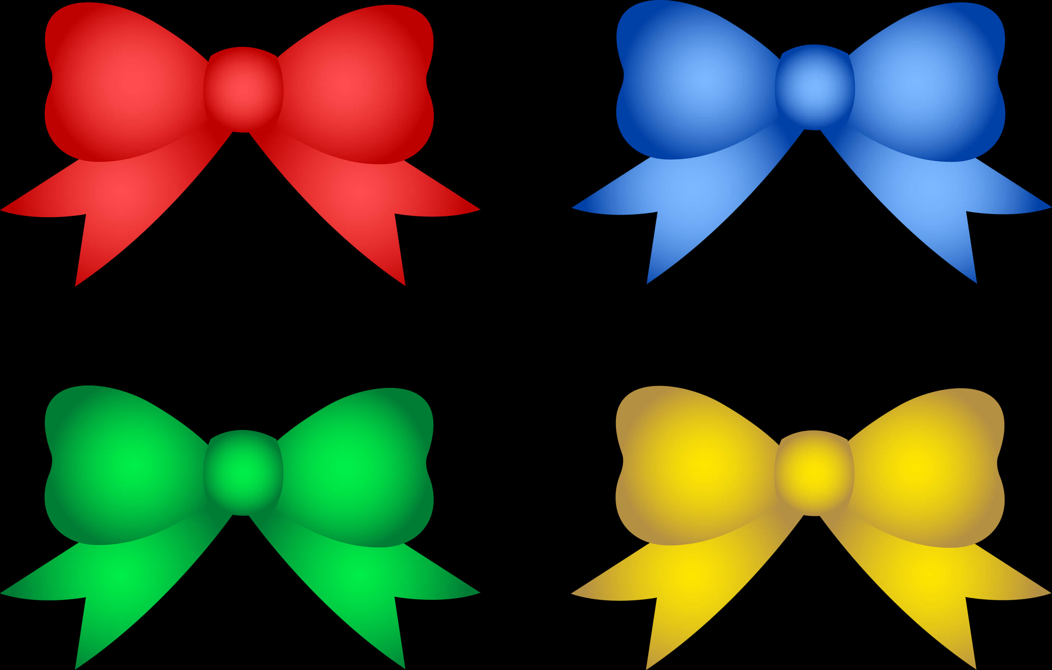 Colorful Christmas Bows Collection