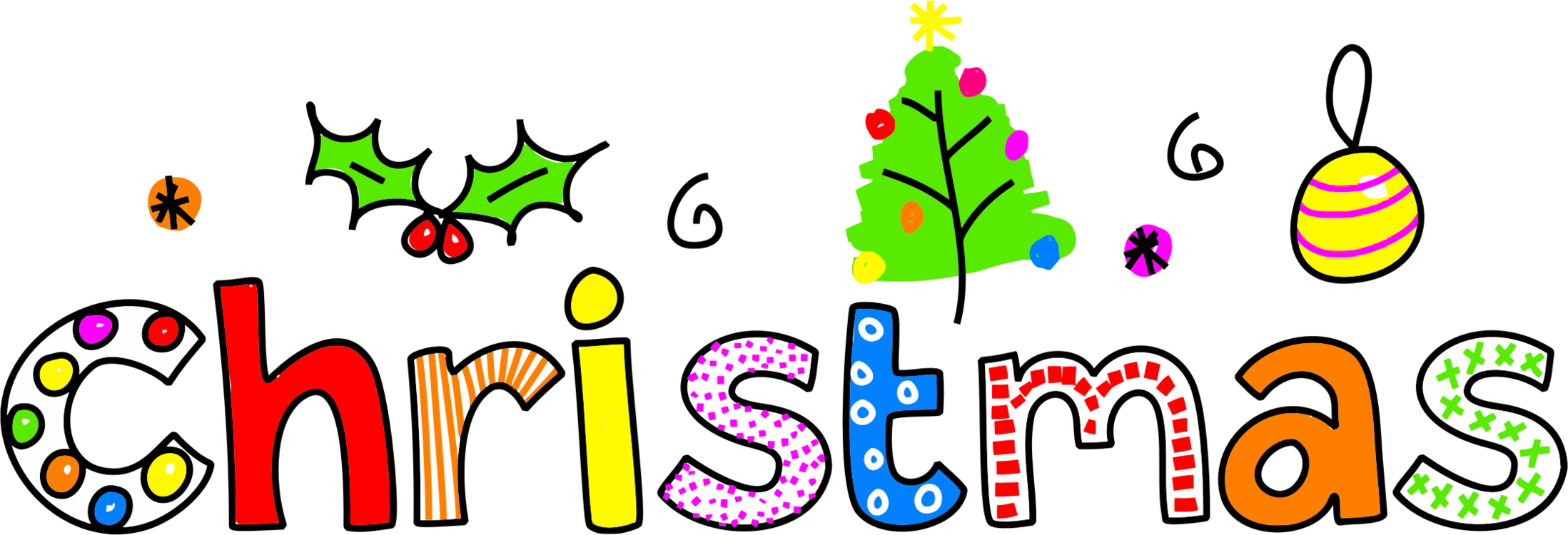 Colorful Christmas Clipart