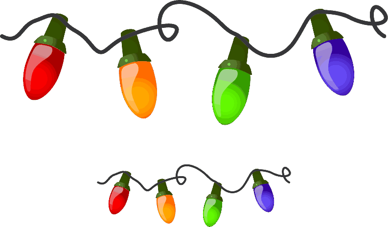 Colorful Christmas Lights Clipart