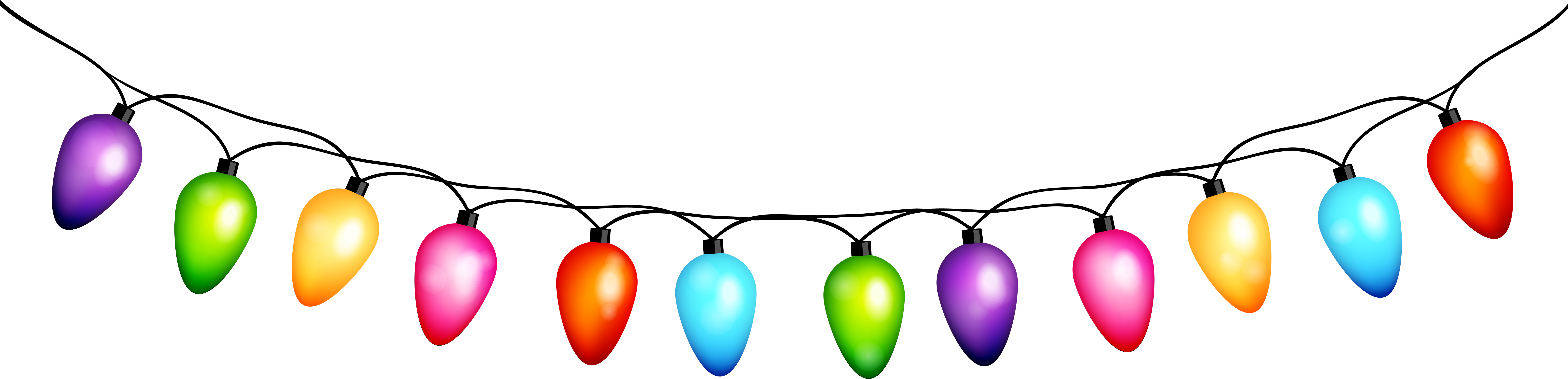 Colorful Christmas Lights Clipart
