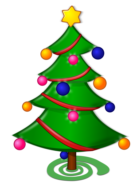 Colorful Christmas Tree Illustration