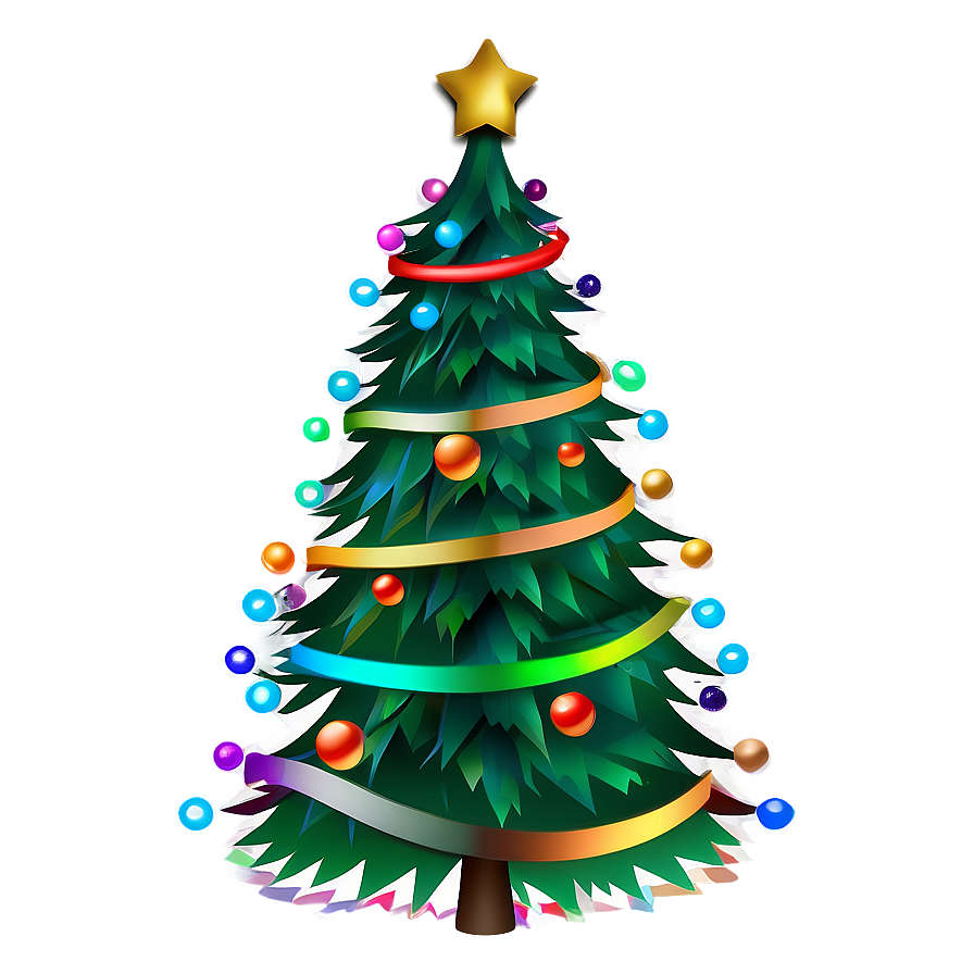 Colorful Christmas Tree Transparent Png 05262024