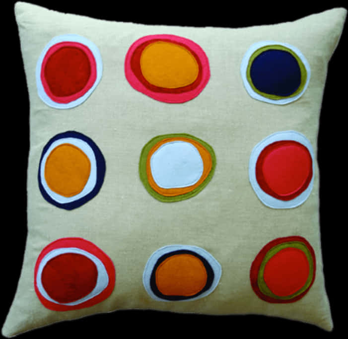 Colorful Circles Decorative Pillow