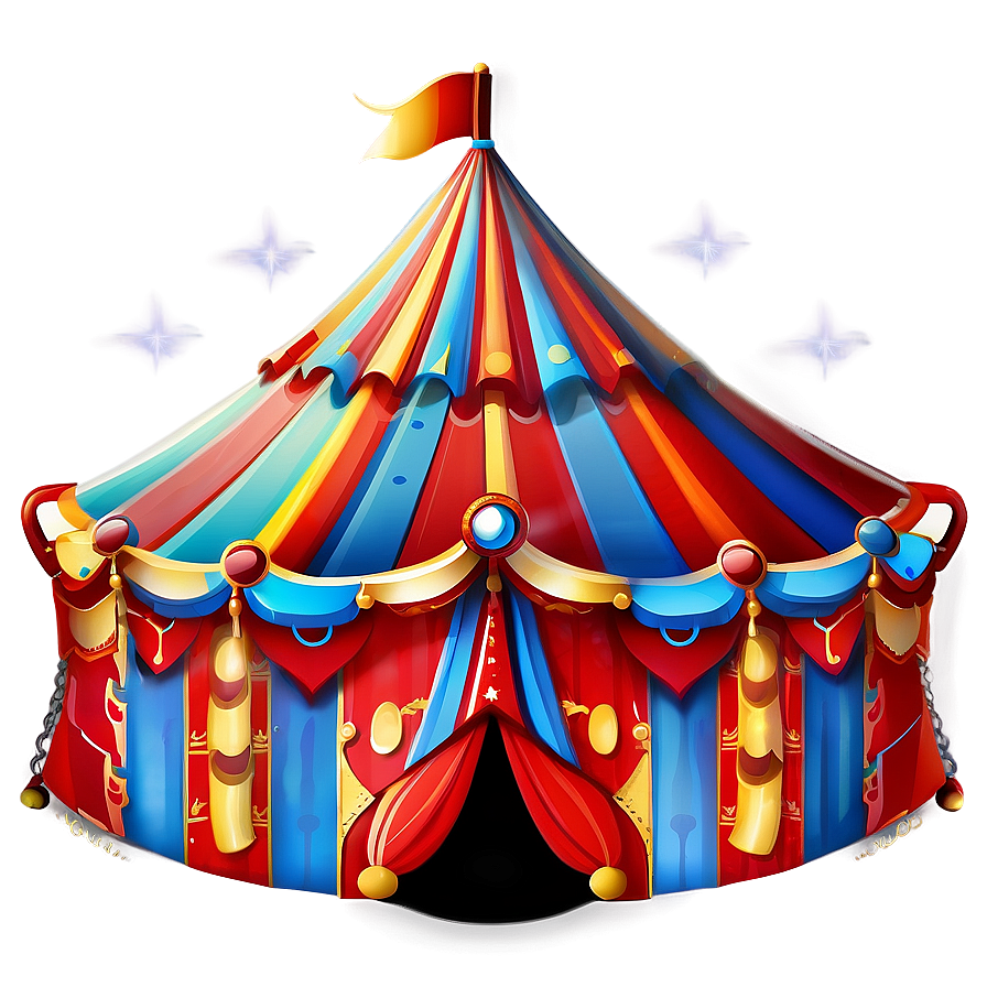 Colorful Circus Tent Graphic Png 86