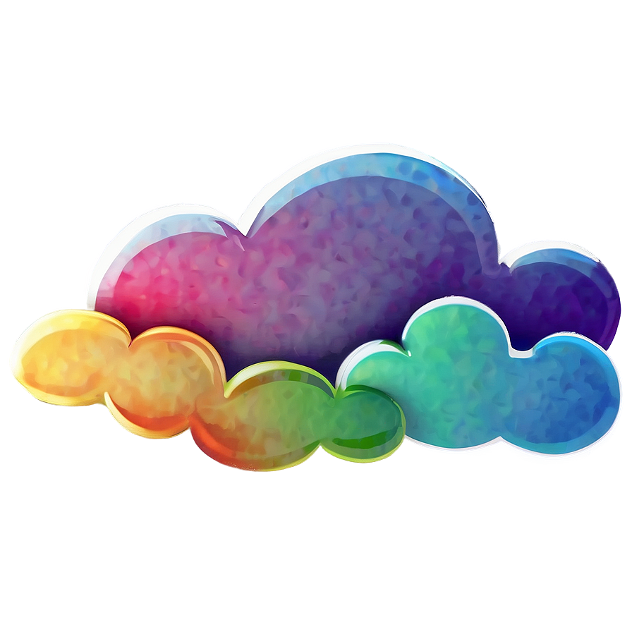 Colorful Cloud Cartoon Png Phn2