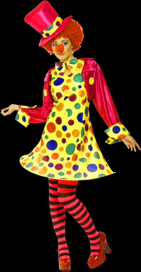 Colorful Clown Costume Portrait