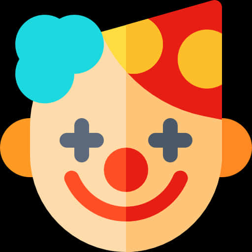 Colorful Clown Emoji Graphic