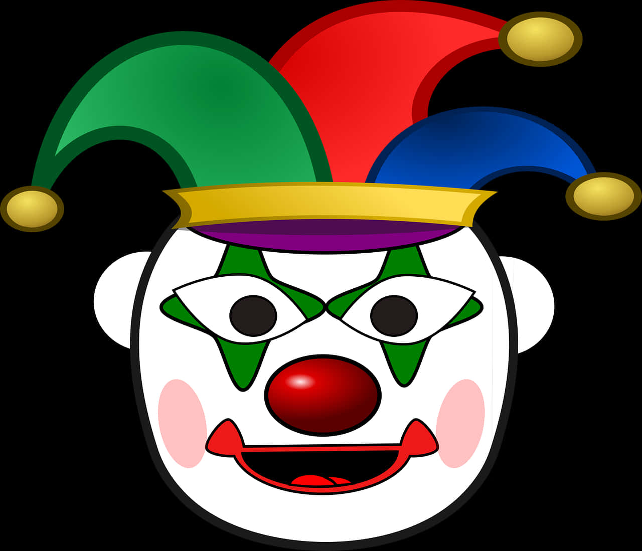 Colorful Clown Face Graphic