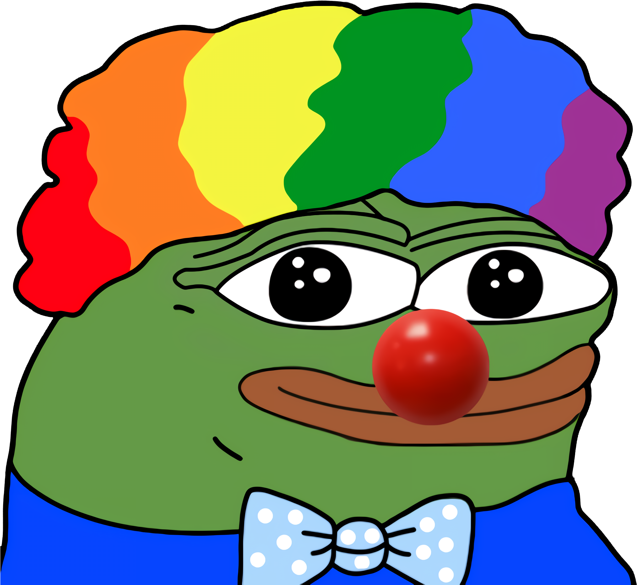 Colorful Clown Pepe The Frog