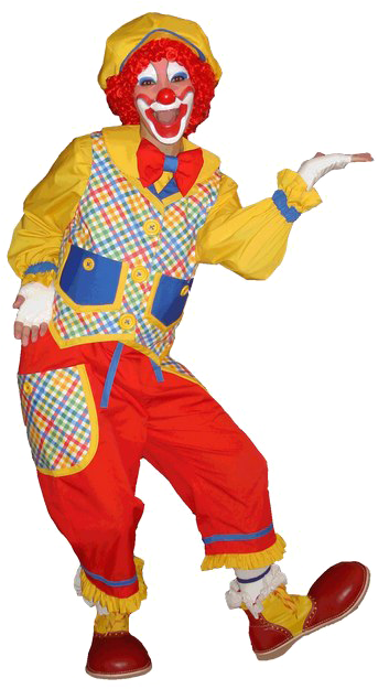 Colorful Clown Presentation Pose