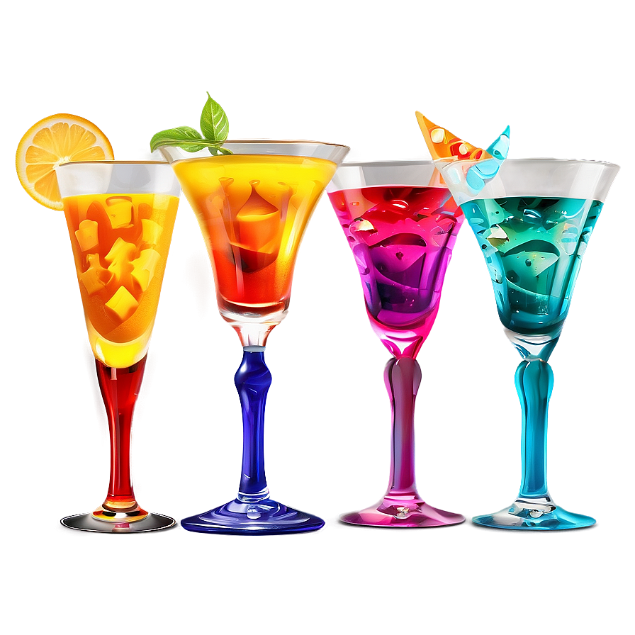 Colorful Cocktail Glass Png 06212024