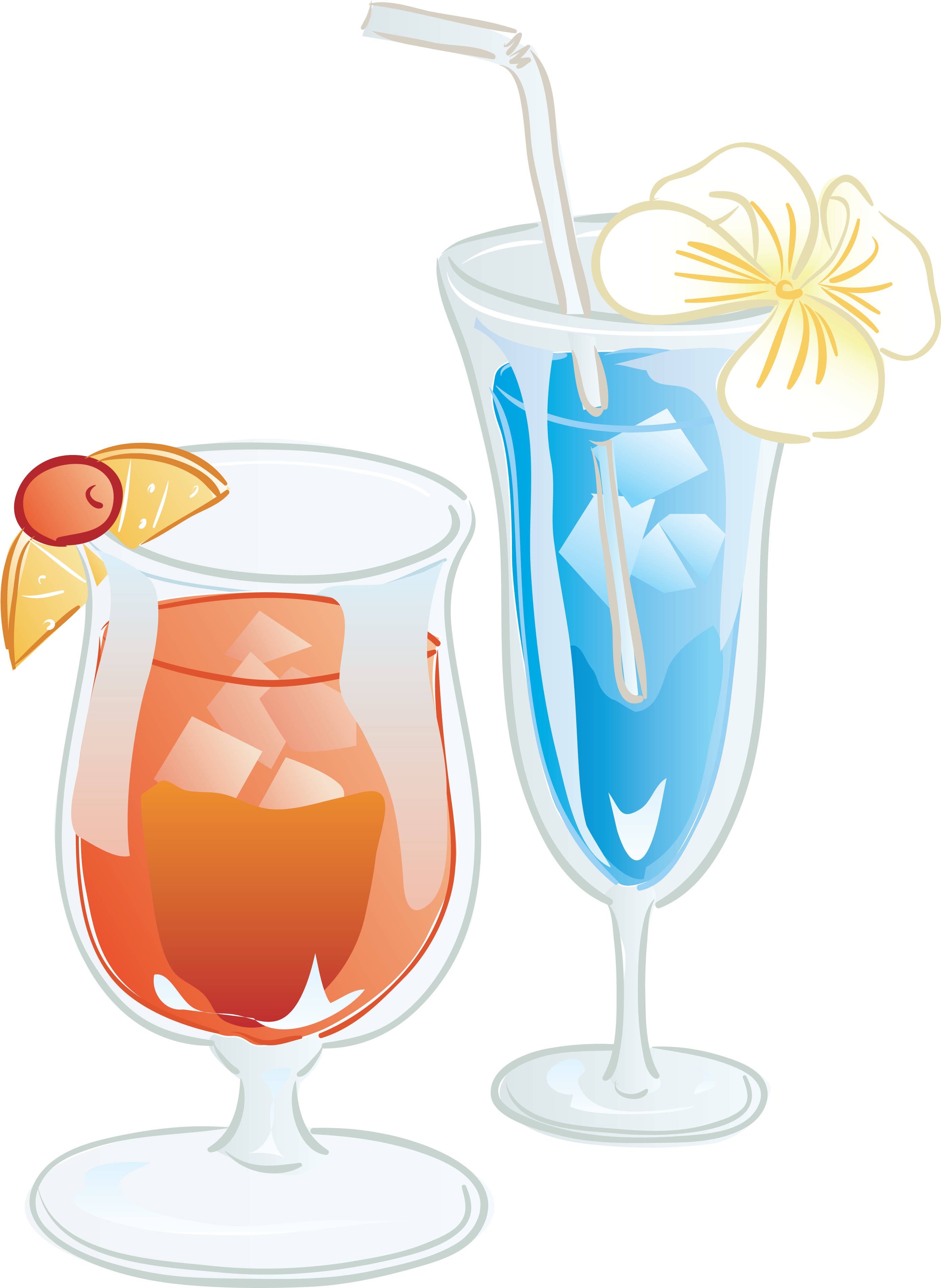 Colorful Cocktails Illustration