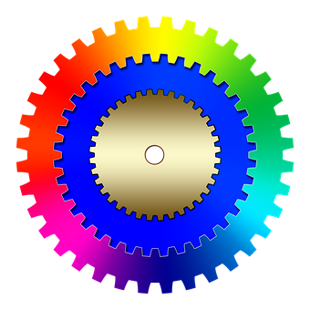 Colorful Cogwheel Illustration