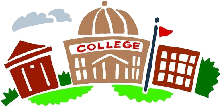 Colorful College Campus Illustration