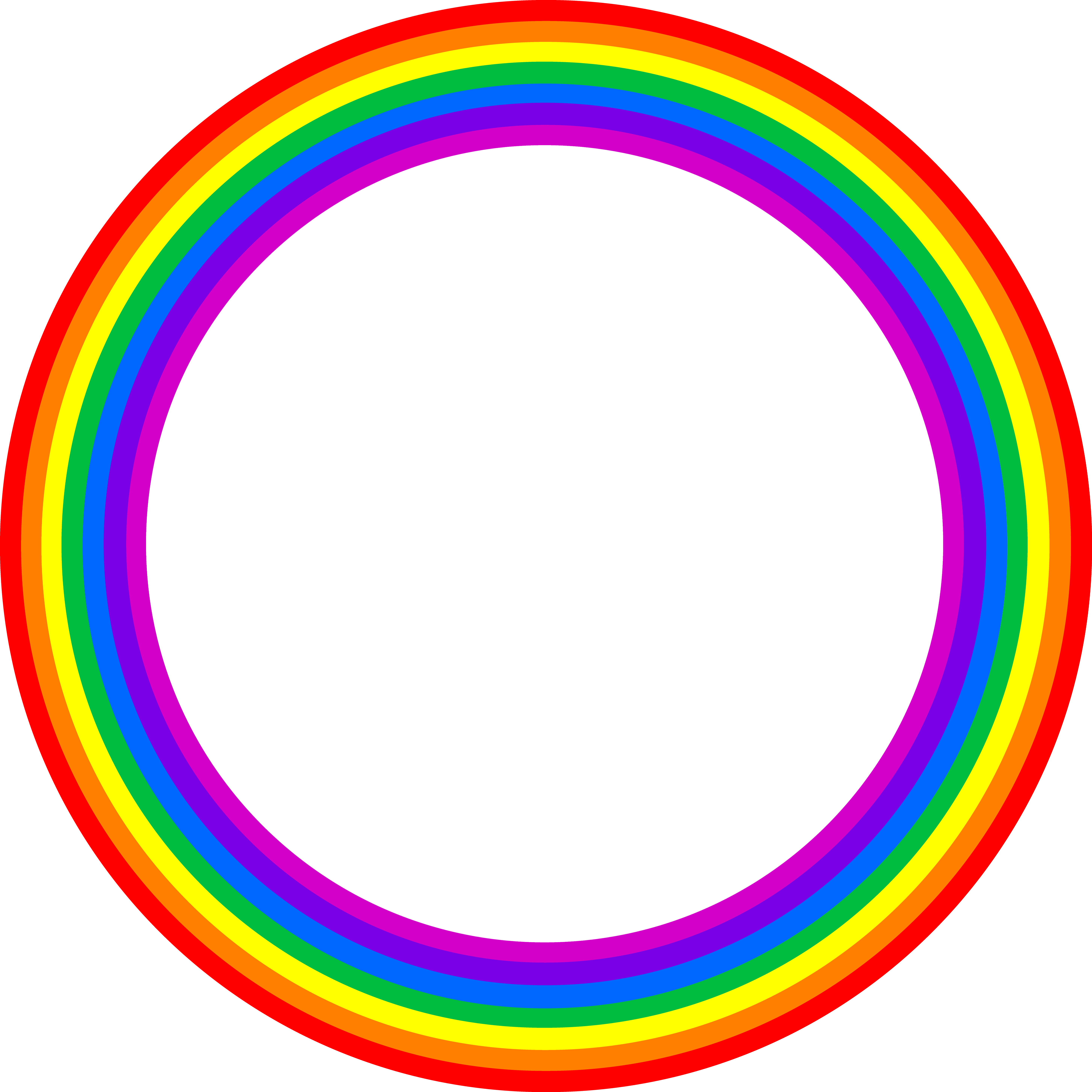 Colorful Concentric Rainbow Circles