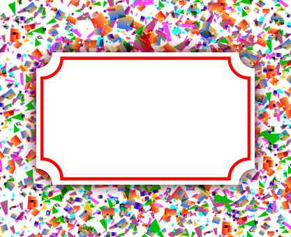 Colorful Confetti Frame