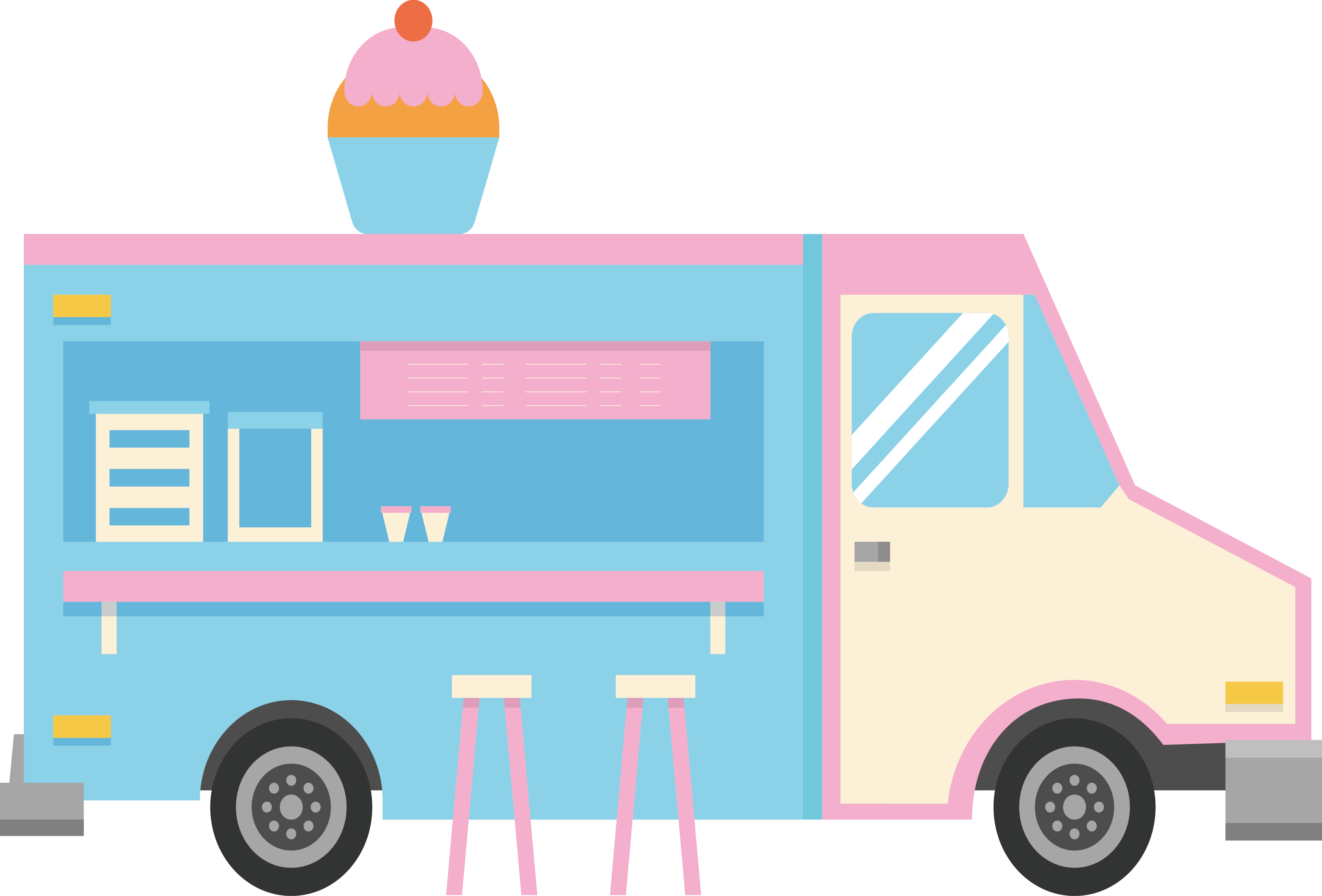 Colorful Cupcake Food Truck