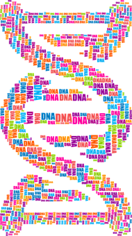 Colorful D N A Text Art