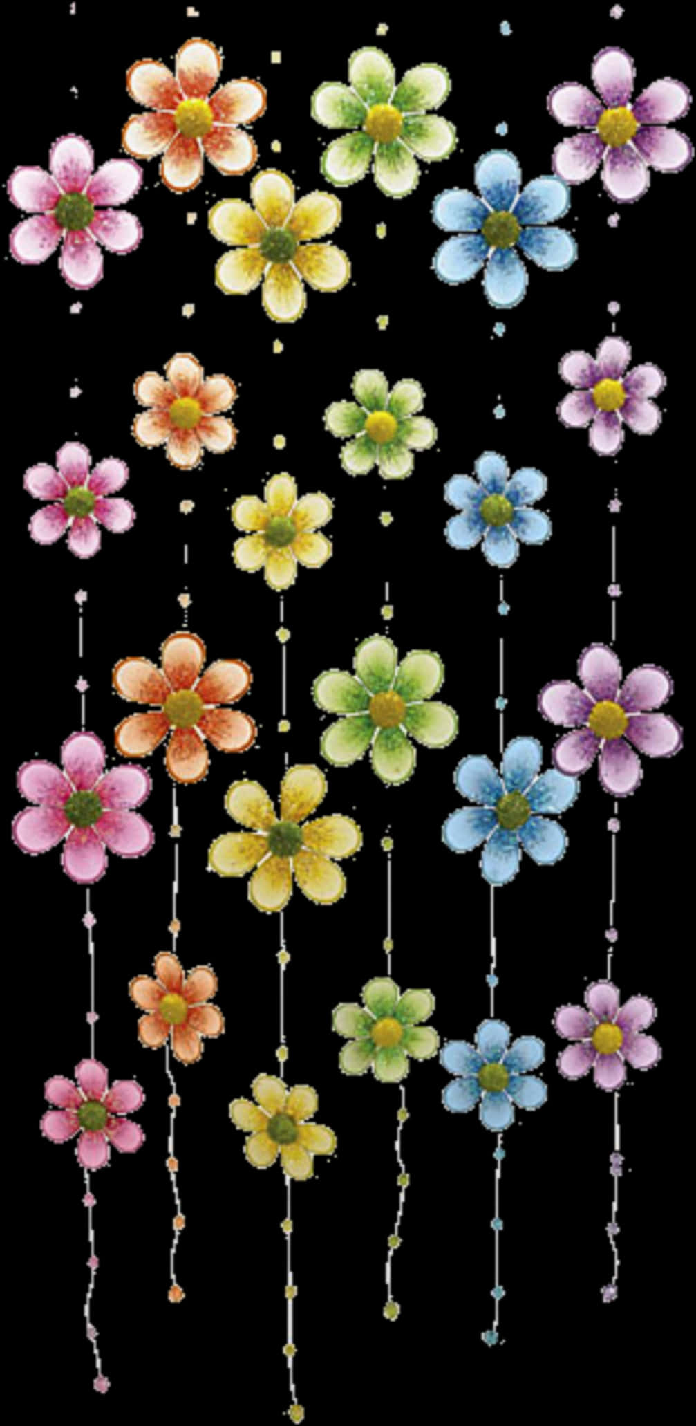 Colorful Daisy Chain Pattern