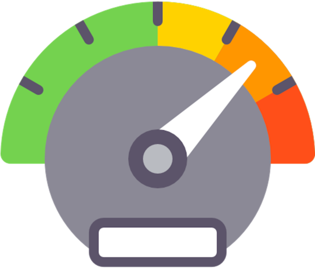 Colorful Digital Speedometer Graphic