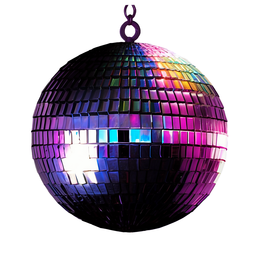 Colorful Disco Ball Illuminated