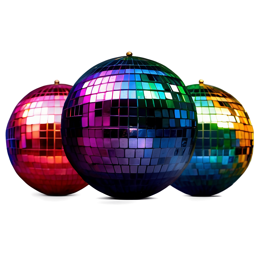 Colorful Disco Balls Trio