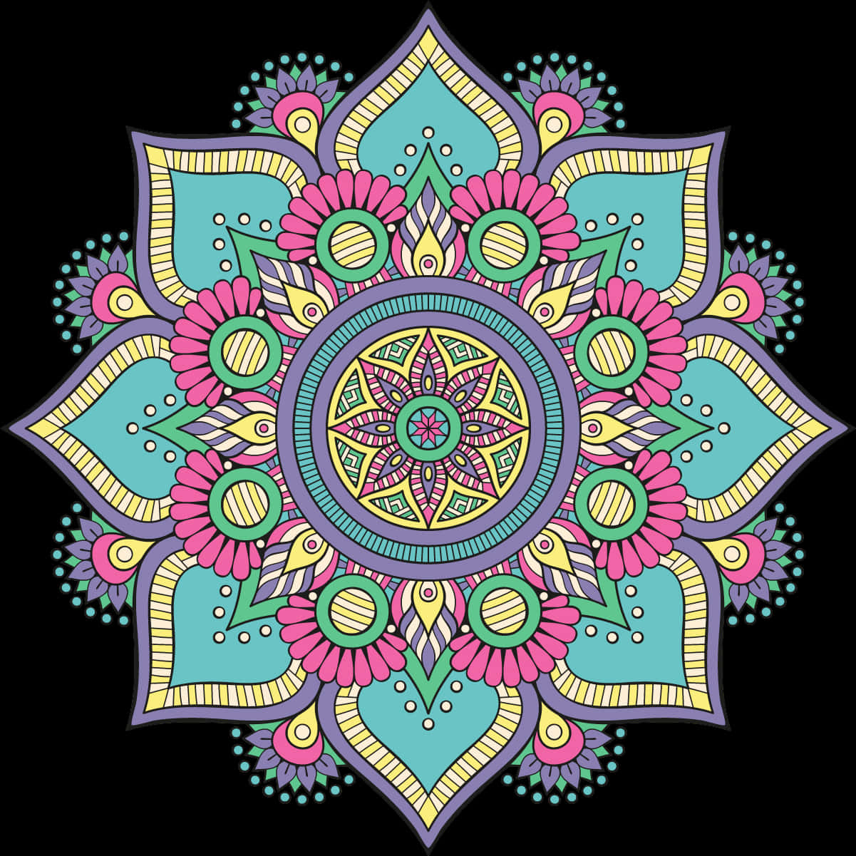 Colorful Diwali Mandala Design