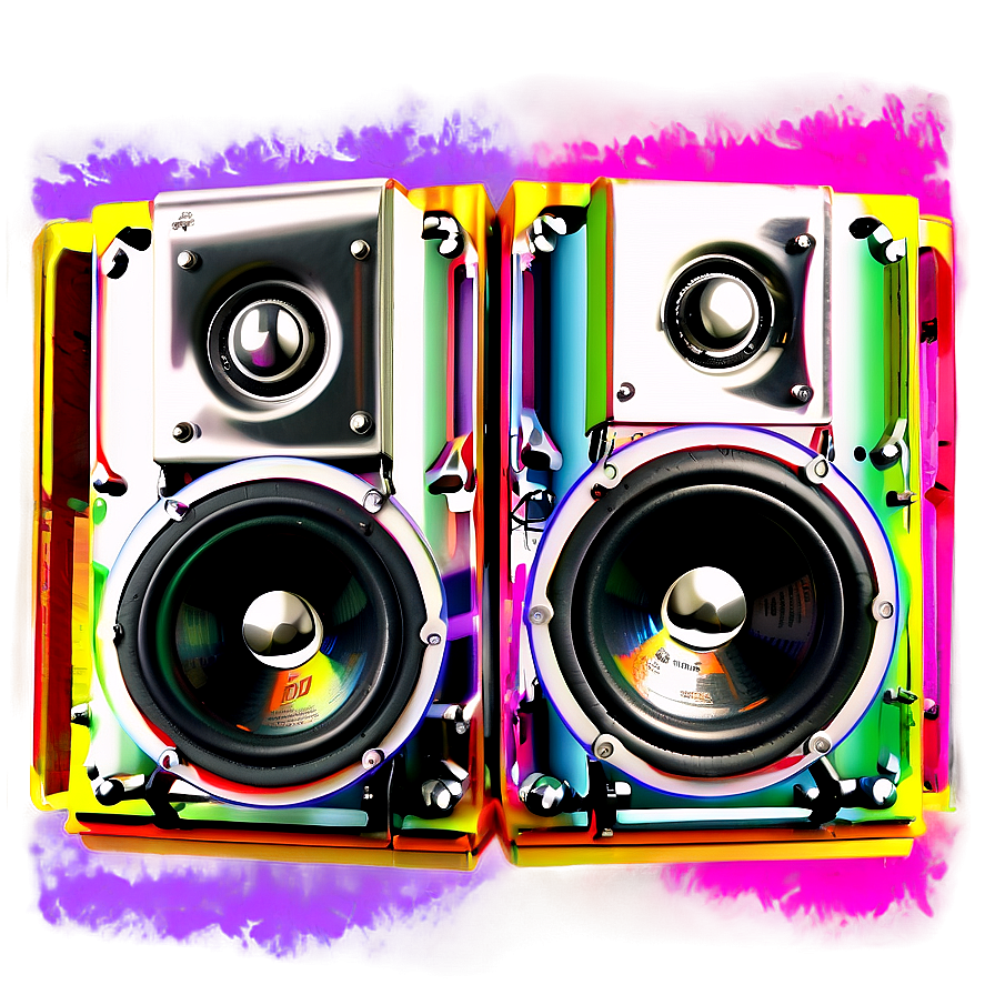 Colorful Dj Speakers Png Xac91