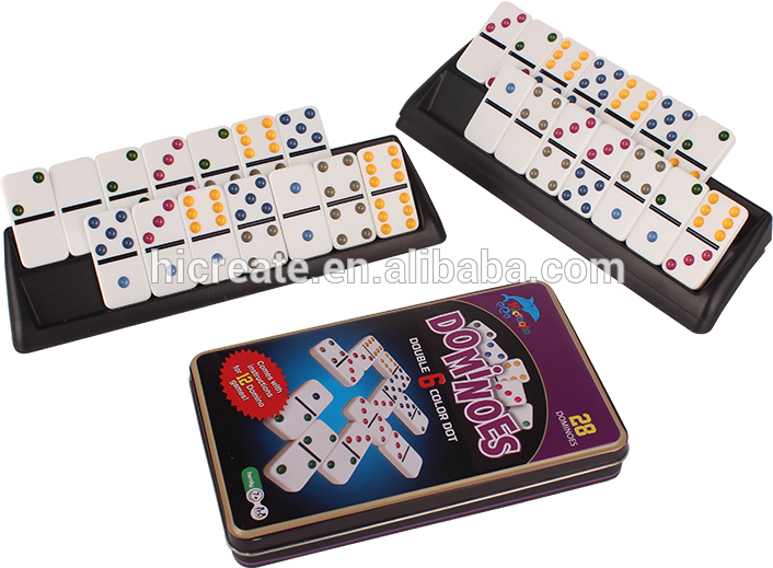 Colorful Dominoes Setwith Case