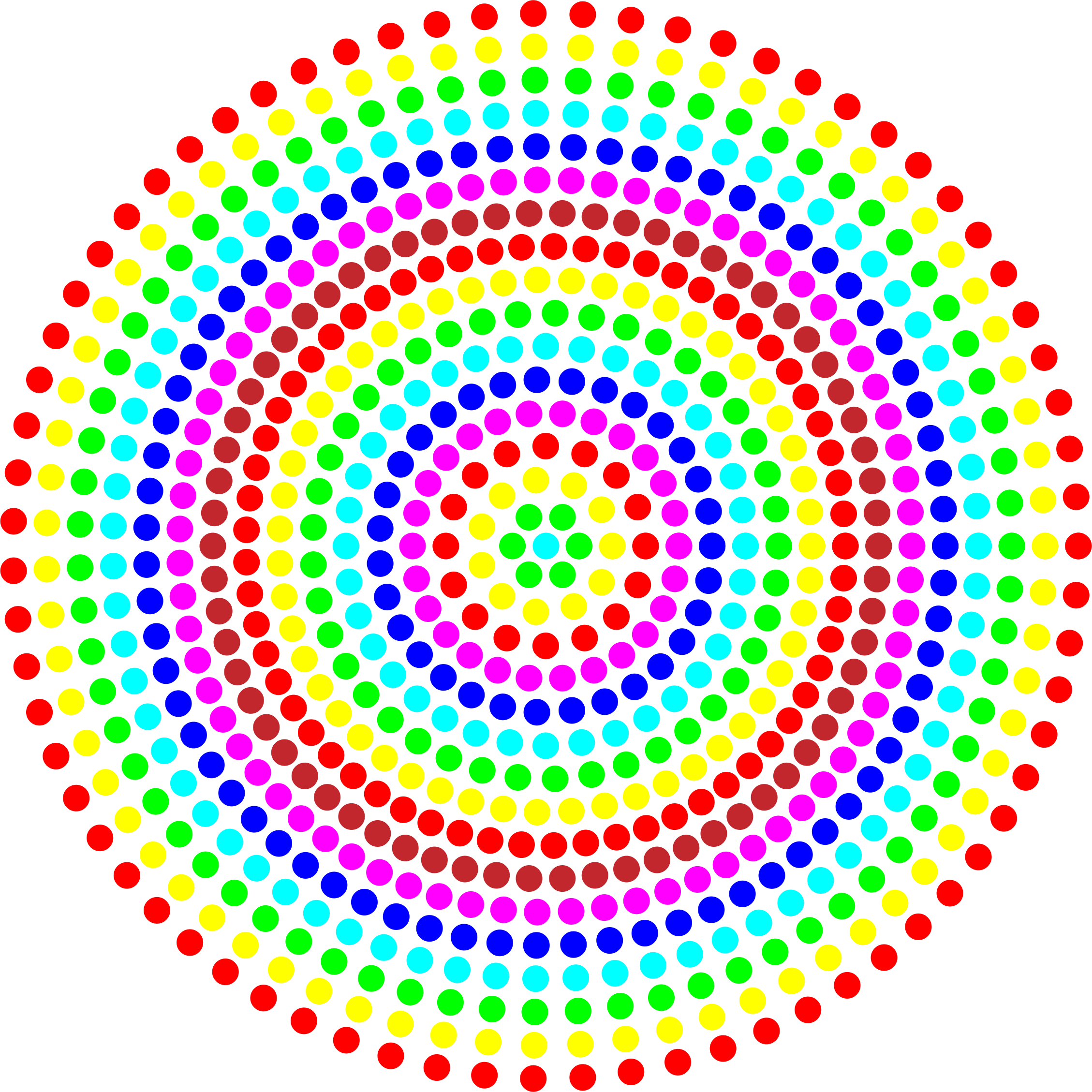 Colorful Dot Spiral Pattern