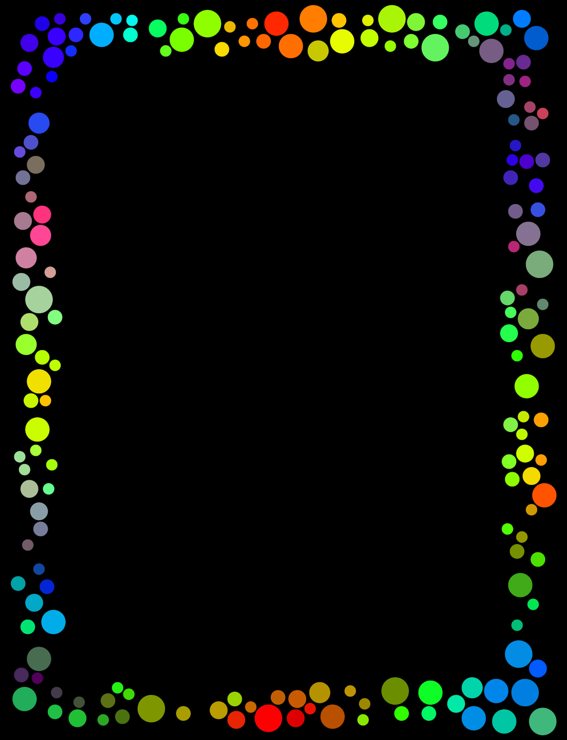 Colorful Dots Border Design