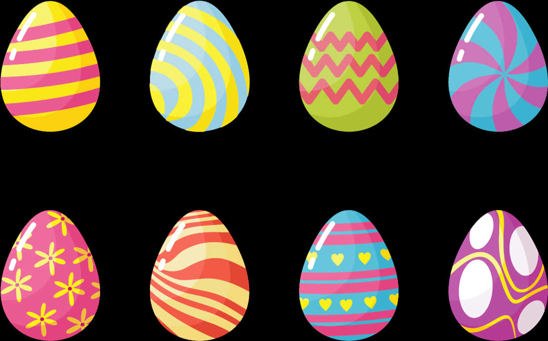 Colorful Easter Eggs Collection