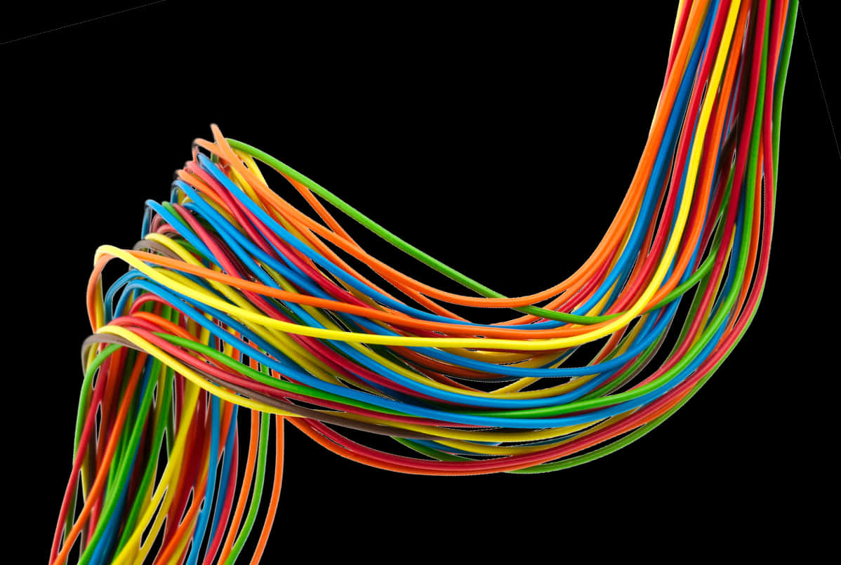 Colorful Electrical Wires Swirl