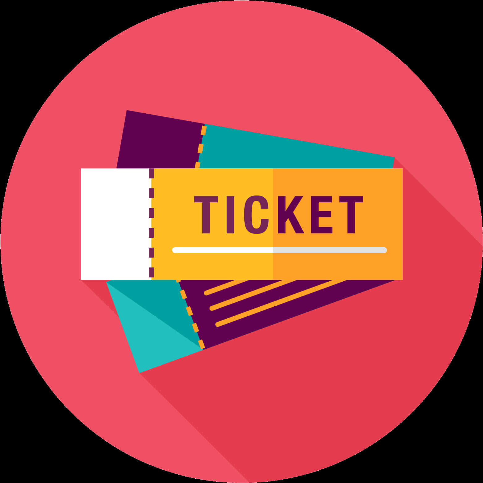 Colorful Event Ticket Icon