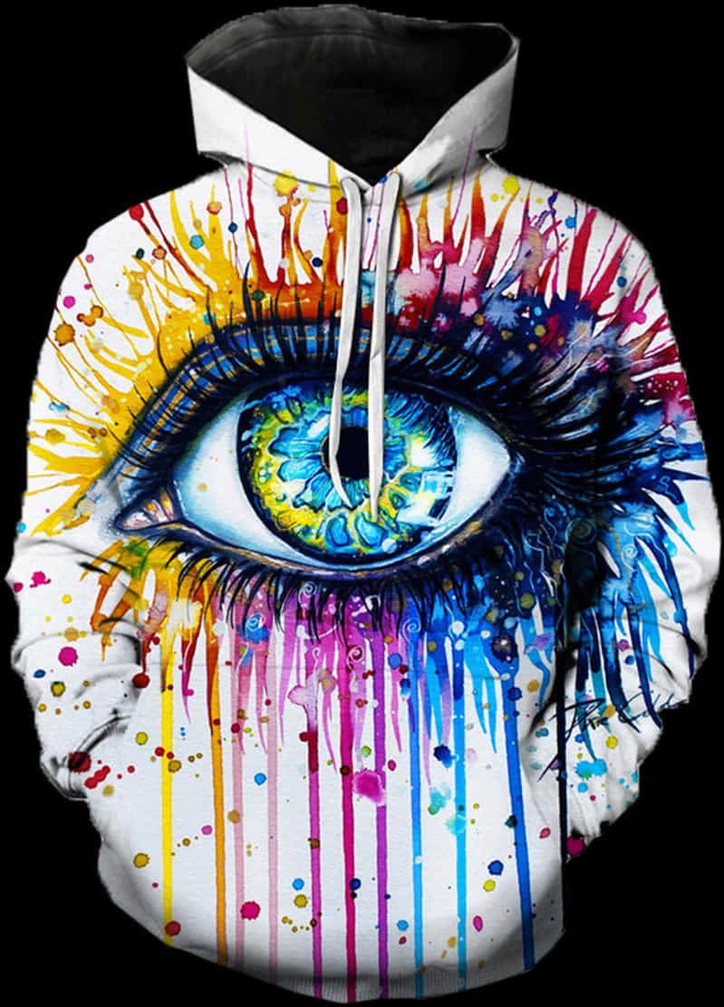 Colorful Eye Art Hoodie