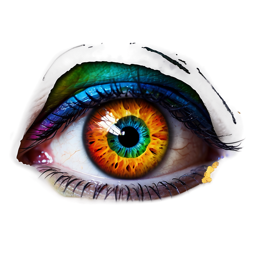 Colorful Eye Art Png Eqe63