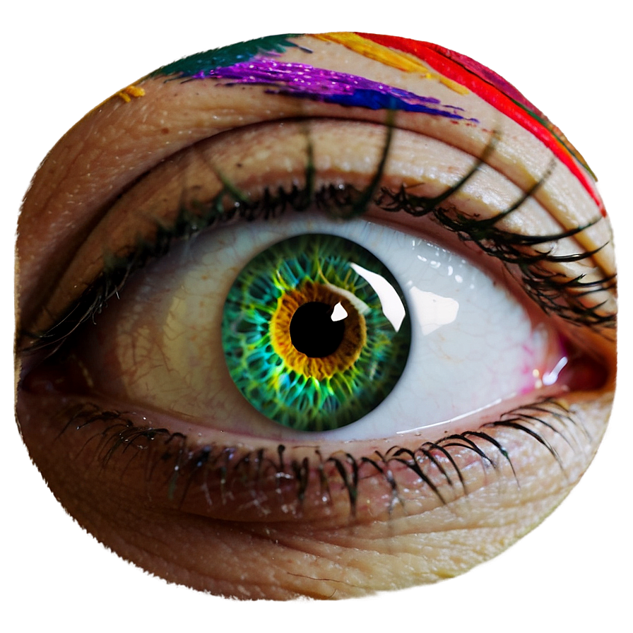 Colorful Eye Art Png Wxq