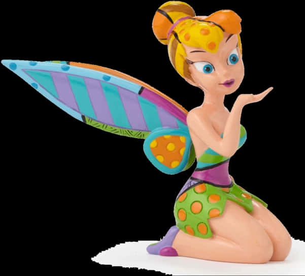 Colorful Fairy Figure Surfer Style