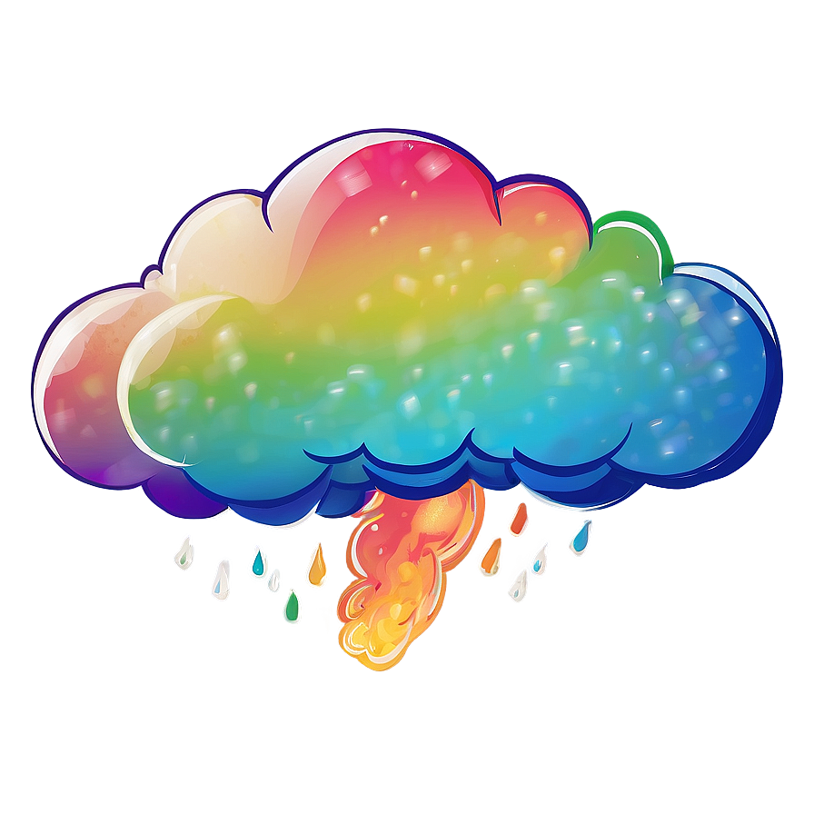 Colorful Fart Cloud Drawing Png Cpn